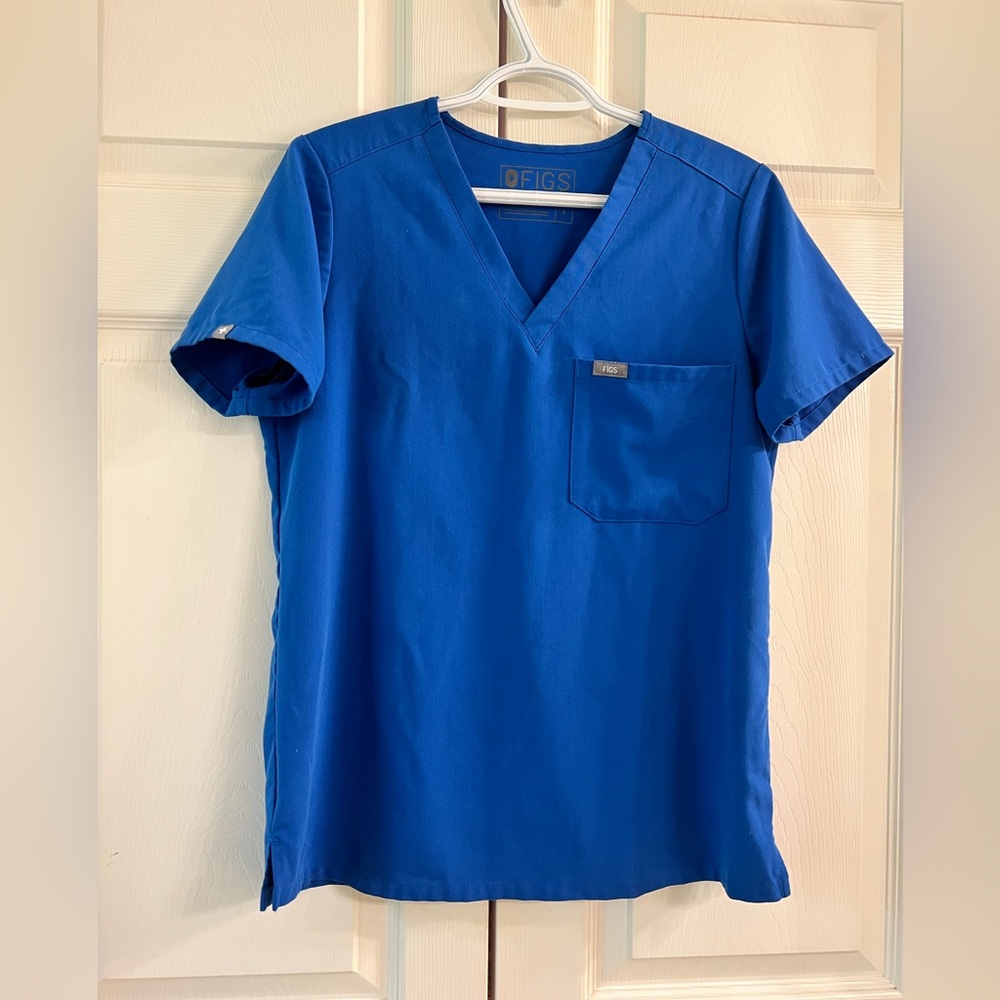 Figs Technical Collection Women’s Scrub Top Catarina Royal Blue Small FW1000